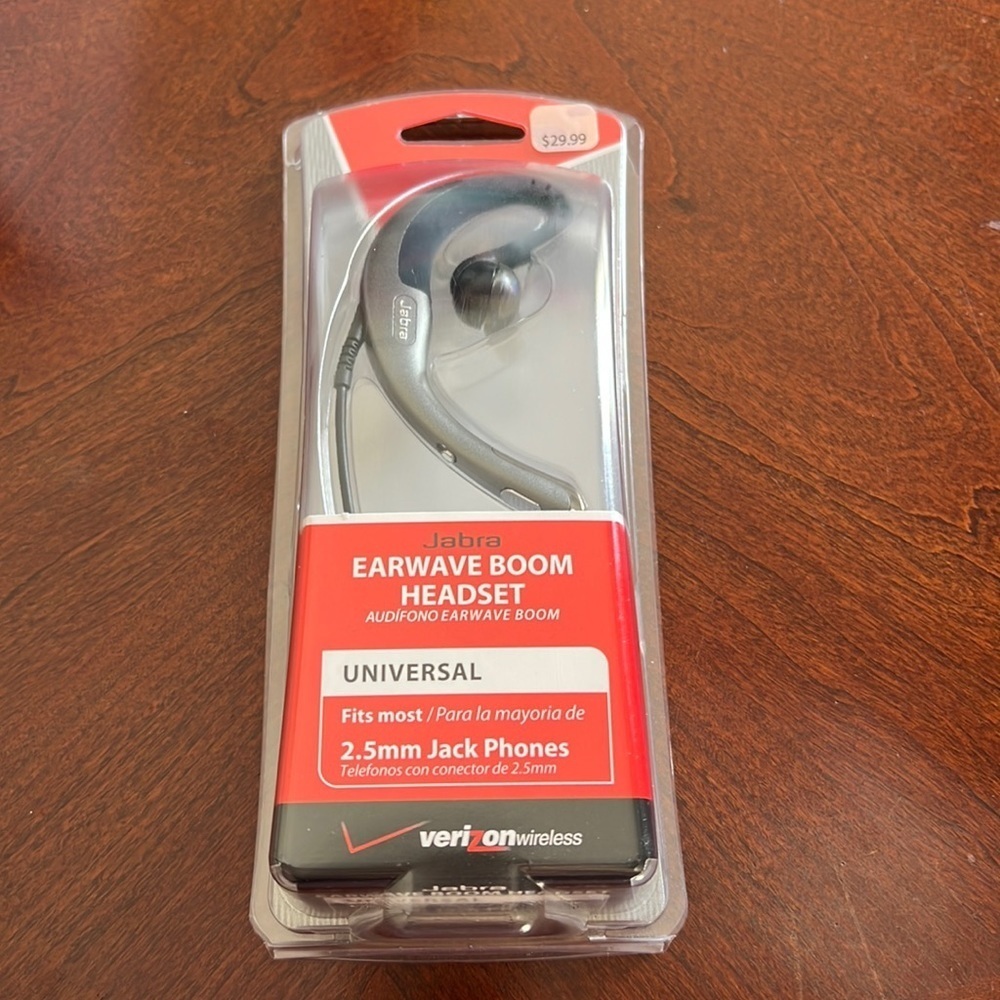 💛 Jabra Earwave Boom Headset Universal 2.5mm Jack Phones Brand New NWT